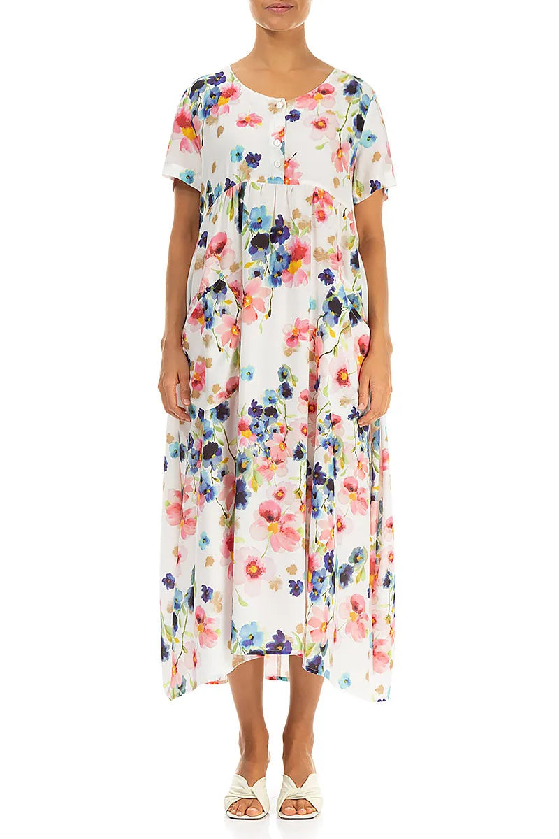 Buttoned Primrose Silk Bamboo Dress 2