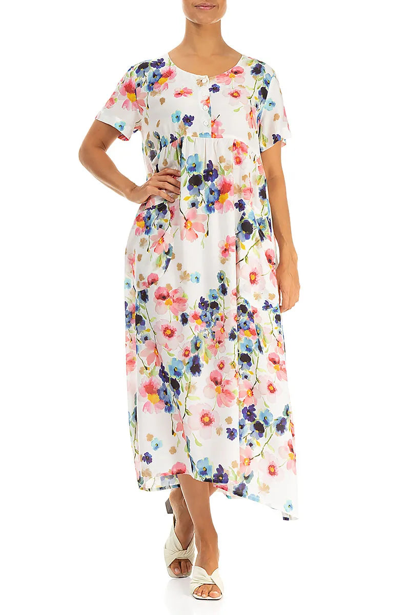 Buttoned Primrose Silk Bamboo Dress 5
