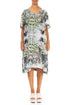 Buttoned Sides Botanical Linen Tunic Dress 1