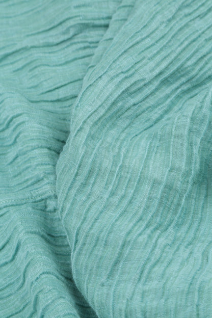 Centre Frill Crinkled Mint Silk Jacket 5