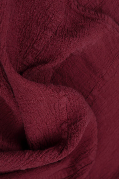 Centre Placket Antique Ruby Linen Viscose Jacket 5