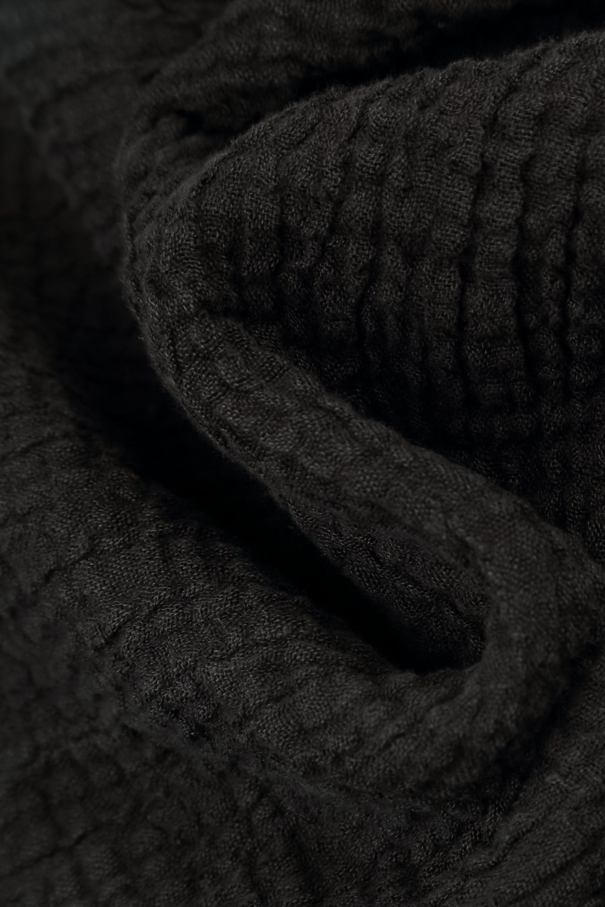 Charcoal Textured Linen Trousers