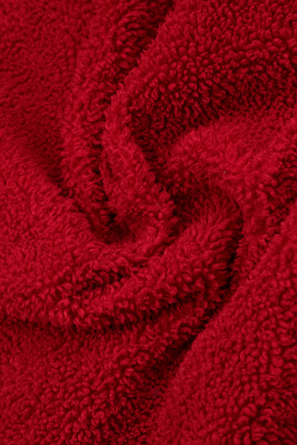 Cherry Red Teddy Cotton Gilet 6