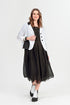 Contrast Detail White Linen Jacket 1