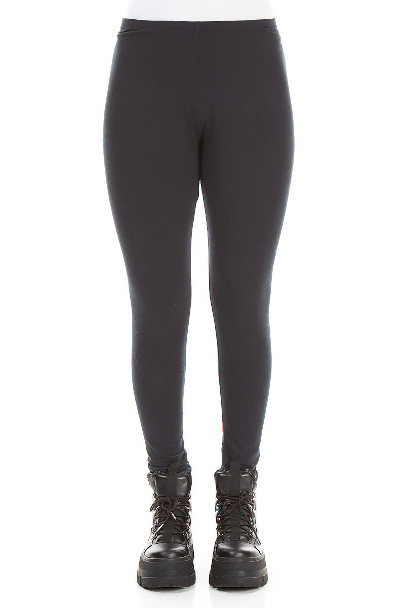 Dark Navy Cotton Leggings 1