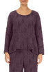 Deep Plum Textured Silk Linen Blouse 1