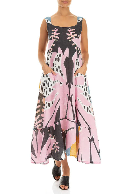 Desert Bloom Linen Dress 5
