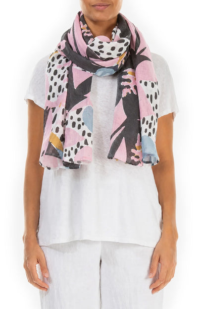 Desert Bloom Linen Scarf 1