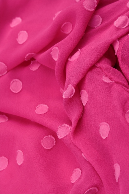 Dotty Fuchsia Silk Scarf 4