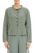 Buttoned Sage Linen Jacket 1