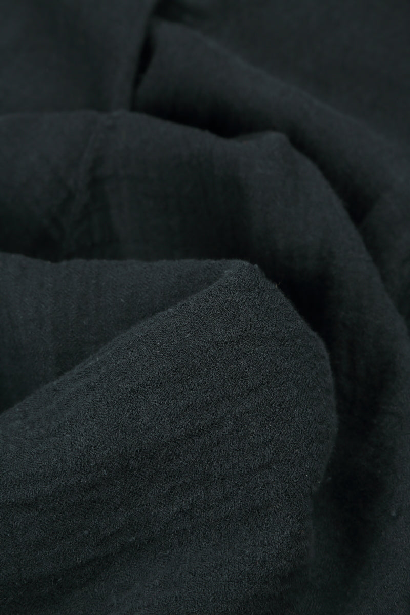 Flared Balloon Graphite Crêpe Linen Dress 5