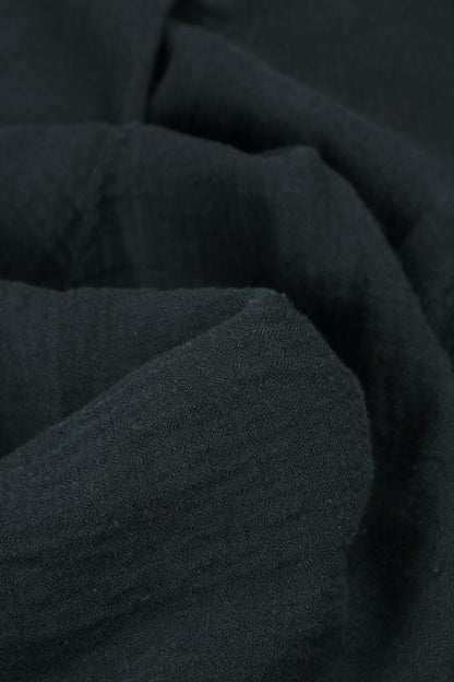 Flared Balloon Graphite Crêpe Linen Dress 5