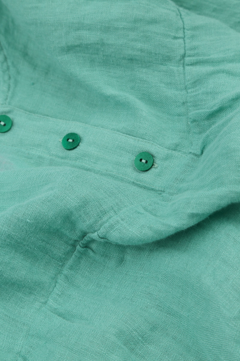 Flared Mint Gauze Linen Top 6