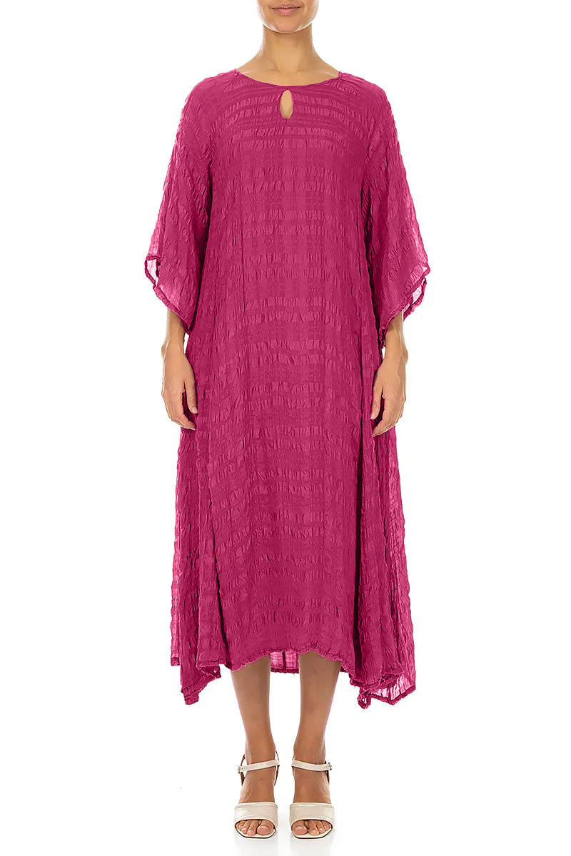 Flowing Fuchsia Layered Silk Dress 1