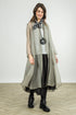 Flowing Olive Grey Silk Chiffon Jacket 1