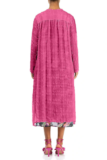 Flowy Fuchsia Light Silk Jacket 2