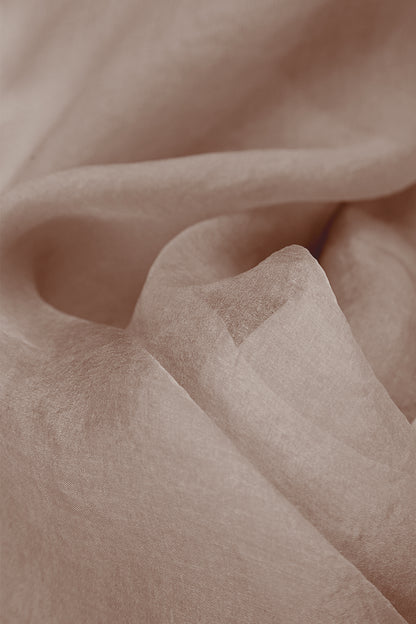 Fluid Beige Silk Chiffon Skirt 5