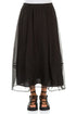 Fluid Black Silk Chiffon Skirt 1