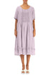 Frill Lilac Gauze Linen Dress 1