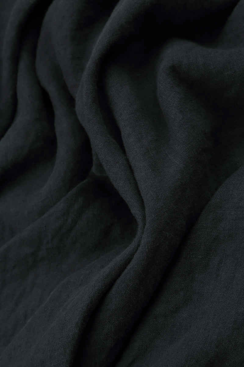 Gathered Graphite Linen Jacket 5