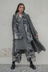 Geometric Texture Olive Grey Linen Dress 1