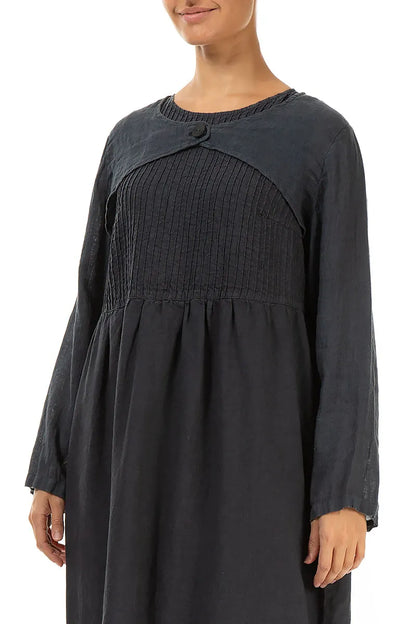 Graphite Gauze Linen Overlay Jacket 3