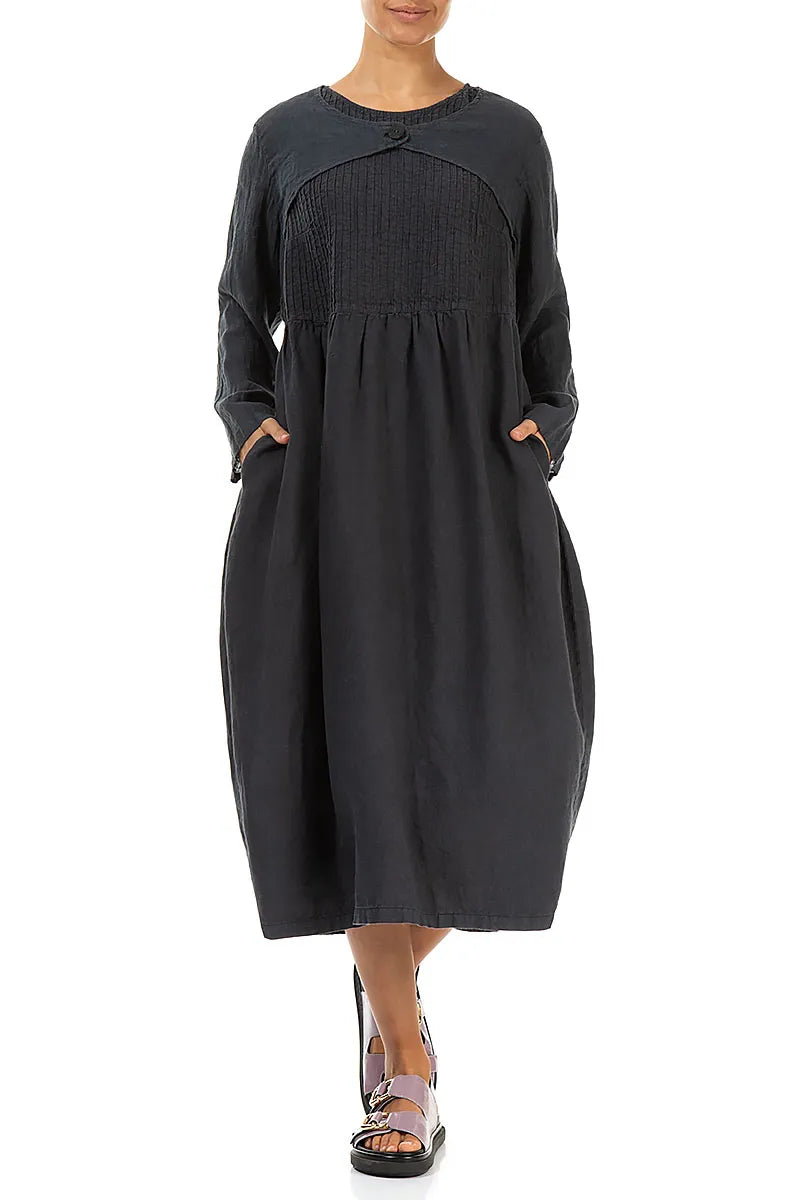Graphite Gauze Linen Overlay Jacket 4