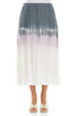 Grey Blush Ombré Crumpled Pure Silk Skirt 1