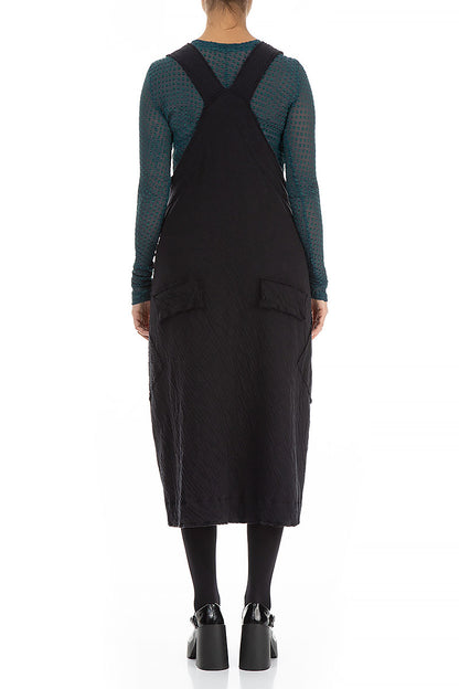 Grey Wavy Cotton Pinafore Dress 2