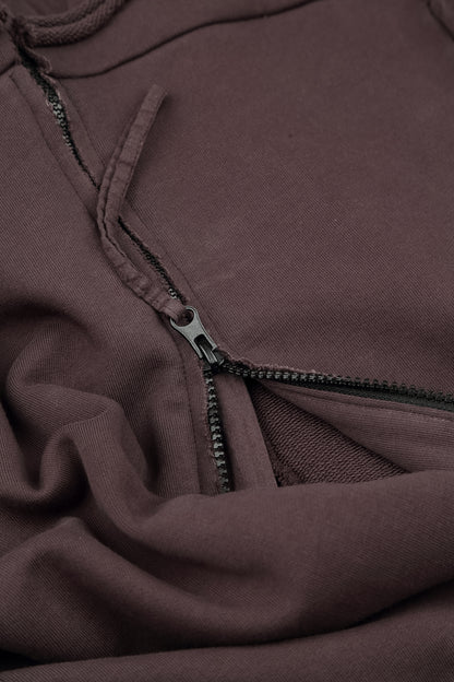 Hooded Truffle Brown Cotton Jacket Dress