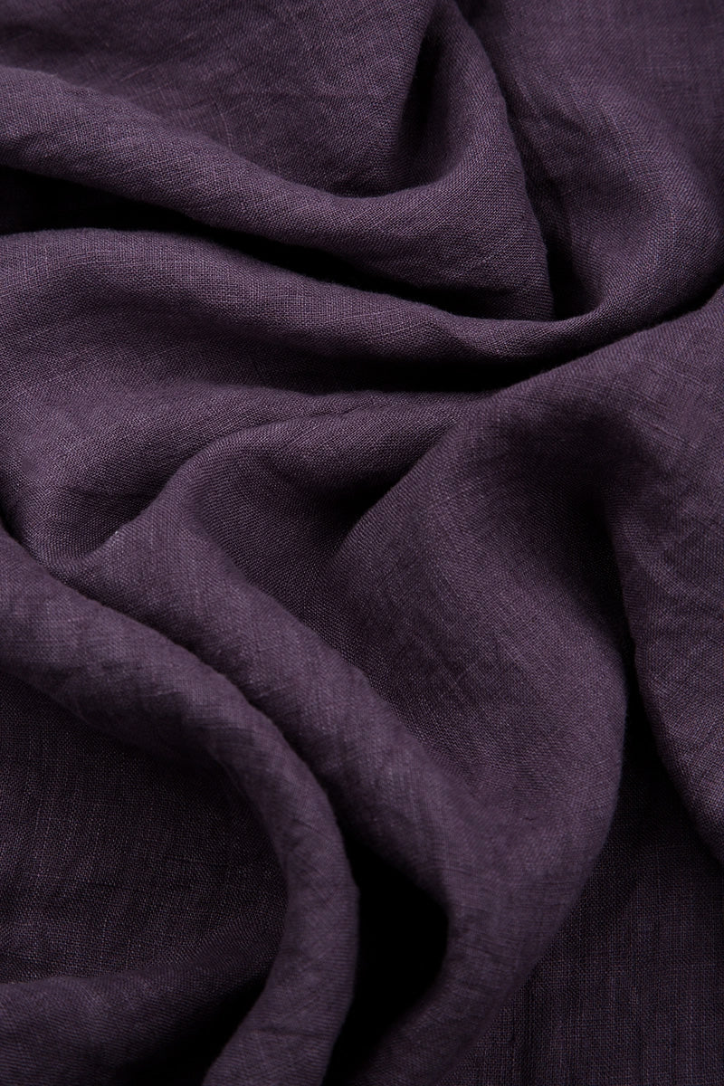 Short Sleeves Amethyst Linen Maxi Dress 6