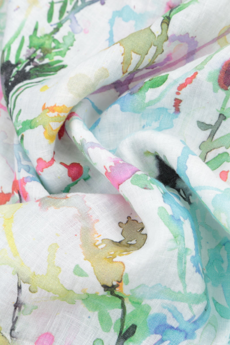 Romantic Colour Splash Linen Dress 6
