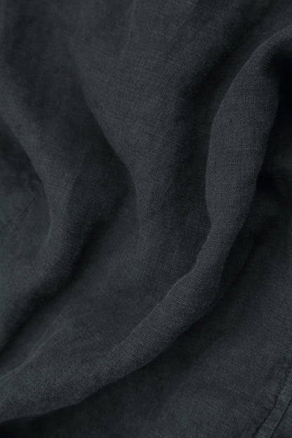 Single Button Graphite Linen Blazer Jacket 5