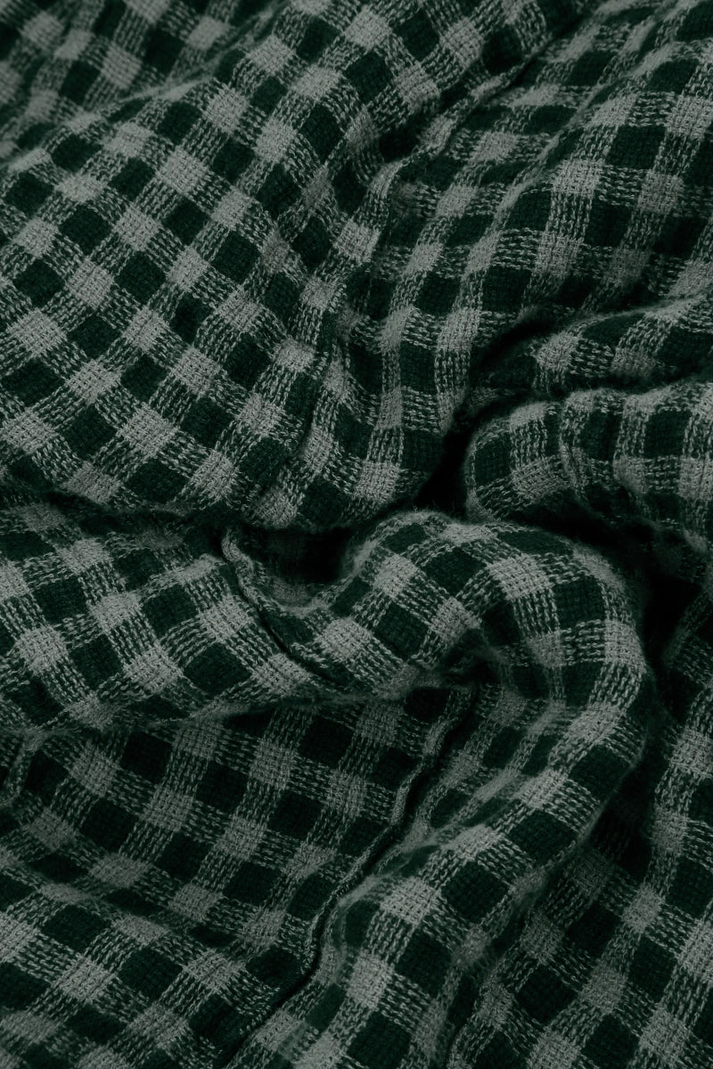 Sage Check Linen Vest 5