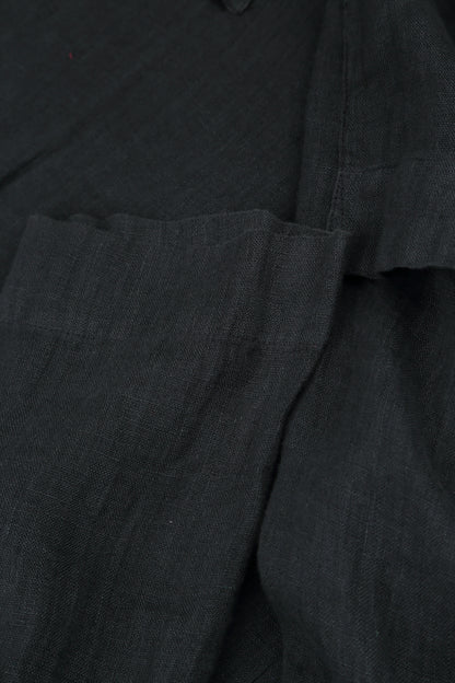 Oversized Raw Edge Graphite Gauze Linen Jacket 5