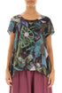 Layered Art Mosaic Textured Silk Blouse 1