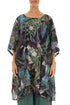 Layered Art Mosaic Textured Silk Tunic 1