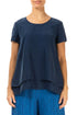 Layered Navy Pure Silk Blouse 1