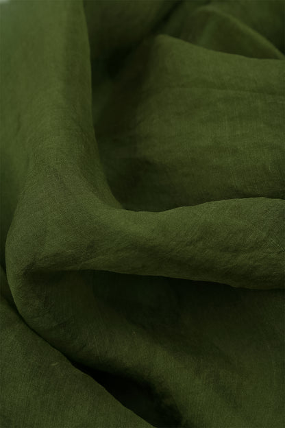 Layered Shamrock Green Silk Chiffon Skirt