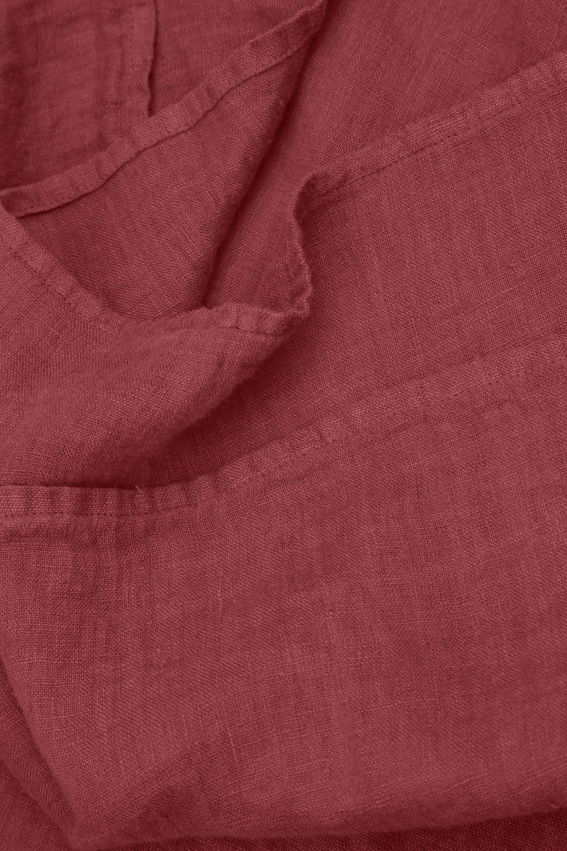 Layered Sleeveless Antique Ruby Gauze Linen Top