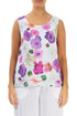 Layered Sleeveless Blossom Gauze Linen Top 1