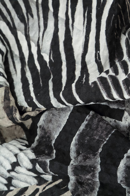 Layered Wild Ink Textured Silk Blouse 5