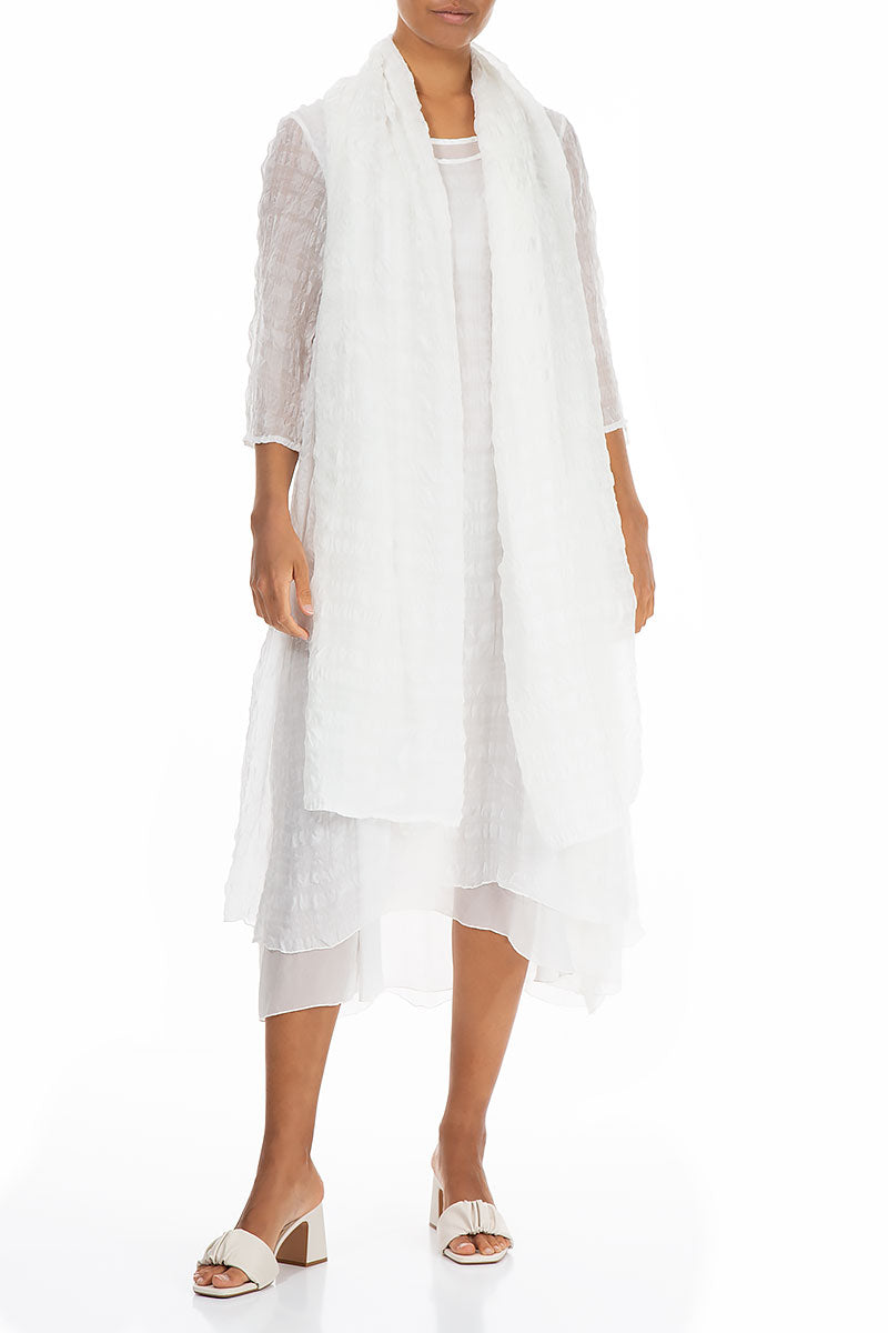White Light Silk Scarf 2