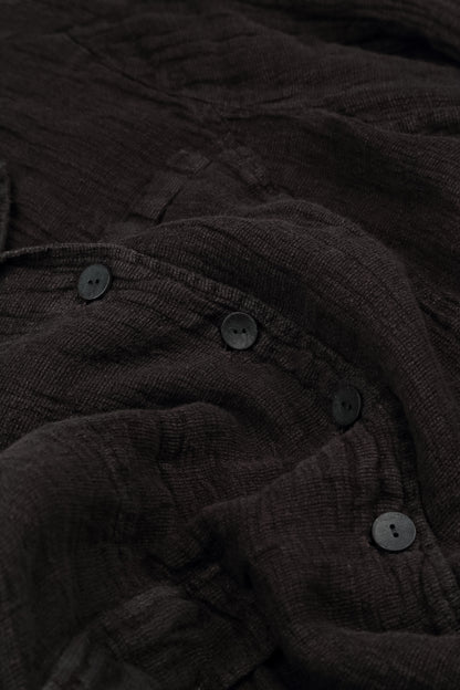 Lined Truffle Brown Mélange Linen Jacket 5