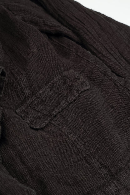 Lined Truffle Brown Mélange Linen Jacket 6