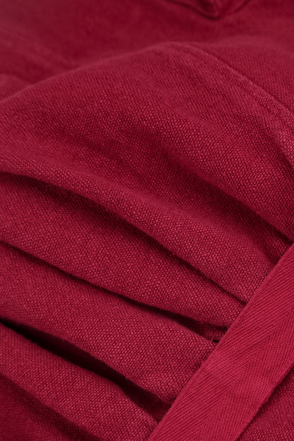 Long Buttonline Ruby Heavy Linen Jacket