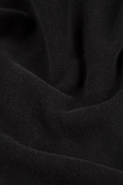 Long Taper Black Cotton Jersey Trousers