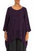 Longer Back Deep Plum Crinkled Silk Tunic 1