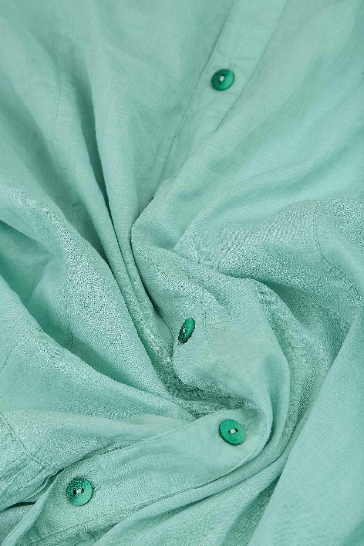 Longer Back Mint Cotton Shirt 5