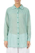 Longer Back Mint Cotton Shirt 1